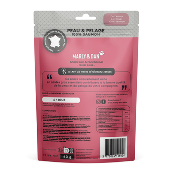Visuel 1 du produit Friandises pour chat Freeze dried peau pelage Marly & Dan - 40g
