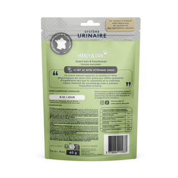 Visuel 1 du produit Friandises pour chat tendres bouchées système urinaire Marly & Dan - 40 g