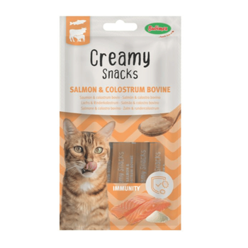 Visuel 1 du produit Friandise en crème pour chat saumon et colostrum bovin Bubimex Creamy x 4 - 60 g