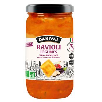 Visuel 1 du produit Ravioli légumes sauce aubergine en Bocal Danival - 670 g
