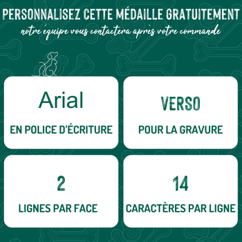 Visuel 1 du produit Médaille friends pour chihuahua crème en métal