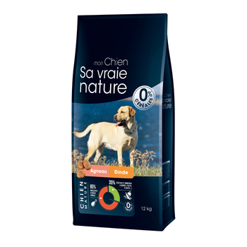 Visuel 1 du produit Croquette pour chien mature à l'agneau et à la dinde Sa vraie nature - 12 kg