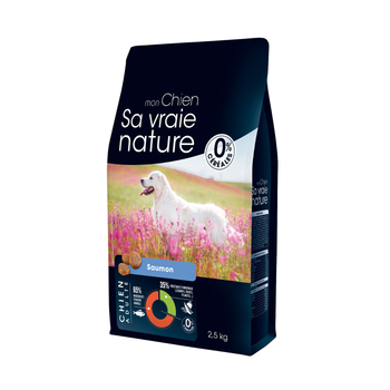 Visuel 1 du produit Croquette pour chien adulte au saumon et au hareng Sa vraie nature - 2,5 kg