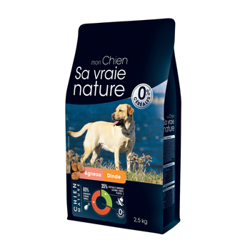 Visuel 1 du produit Croquette pour chien mature à l'agneau et à la dinde Sa vraie nature - 2,5 kg