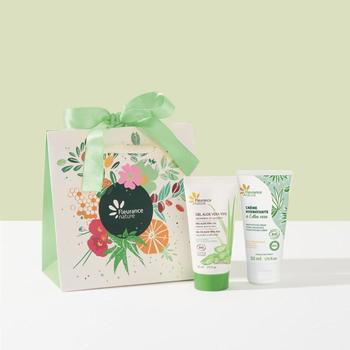 Visuel 1 du produit Coffret duo aloe vera avec sac Cosmos Organic Fleurance nature - 2 x 50 ml