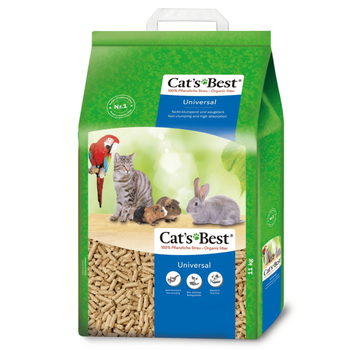 Visuel 1 du produit Litière végétale non-agglomérante pour chat, oiseau et rongeur Cat’s Best Universal 20 L - 11 kg