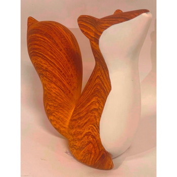 Visuel 1 du produit Renard en résine marron/blanc imitation bois Inoa