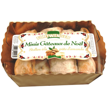 Visuel 1 du produit Mini gâteaux de Noël bouchées de stollen pâte d'amandes Fortwenger - 350 g