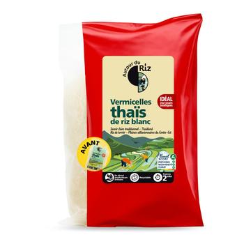 Visuel 1 du produit Vermicelles de riz thaï blanc bio Autour du riz - 200 g