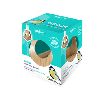 Visuel 1 du produit Mangeoire pour oiseaux en bambou Strück - 15 x 18 x 16 cm