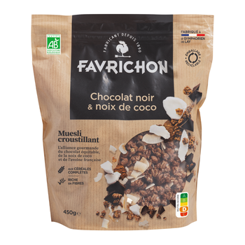 Visuel 1 du produit Muesli bio croustillant chocolat noir et noix de coco - 450 g
