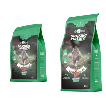 Visuel 1 du produit Croquettes chat stérilisé sardine réduites en céréales Sa Vraie Nature