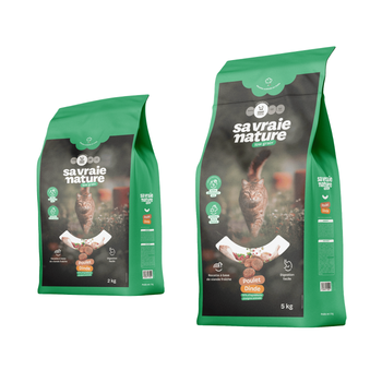 Visuel 1 du produit Croquettes chat stérilisé poulet & dinde réduites en céréales Sa Vraie Nature