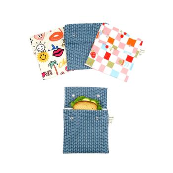 Visuel 1 du produit Pochette à sandwich en coton Alterosac taille S – 17,5 x 17,5 cm