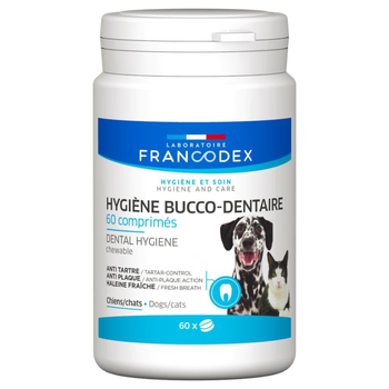 Visuel 1 du produit Dentifrice à croquer pour chien Francodex - 60 comprimés