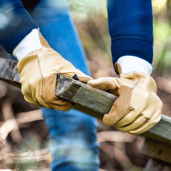 Visuel 2 du produit Gants de jardinage Chêne coloris marron en cuir