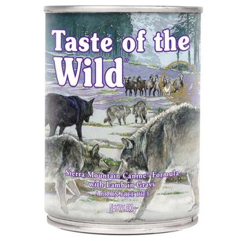 Visuel 1 du produit Pâtée pour chien adulte sans céréales agneau rôti Taste of the Wild Sierra Mountain - 390 g
