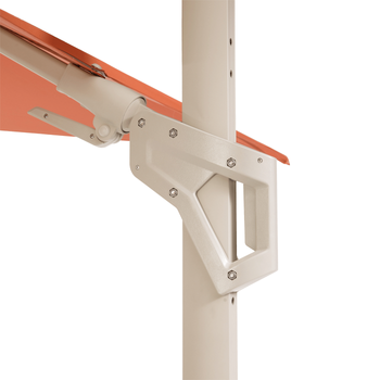 Visuel 2 du produit Parasol déporté coloris orange en aluminium et polyester - 3 x 3 m