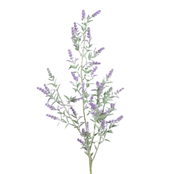 Visuel 1 du produit Branche de lavande artificielle violette - 83 cm