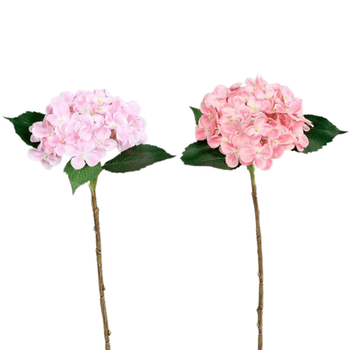 Visuel 1 du produit Tige d’hortensia artificielle rose - 45 cm
