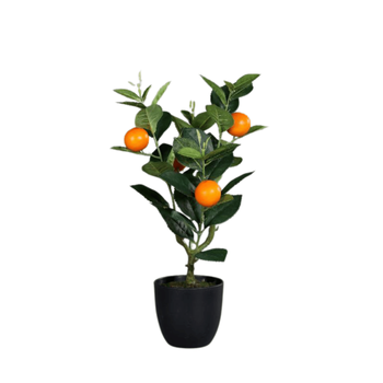 Visuel 1 du produit Mandarinier artificiel en pot avec mandarine - 43 cm