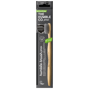 Visuel 1 du produit Brosse à dents en Bambou Pro Line soft antibactérienne the Humble Co. - Noir