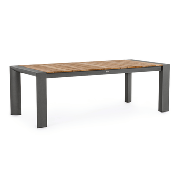 Visuel 1 du produit Table avec allonges Capucine coloris bois en aluminium et teck - 228/294 x 110 cm