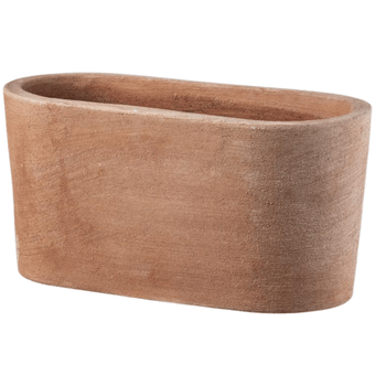 Visuel 1 du produit Jardinière moderne ovale en terre cuite Anticomestiere - 50 x 25 x 25 cm