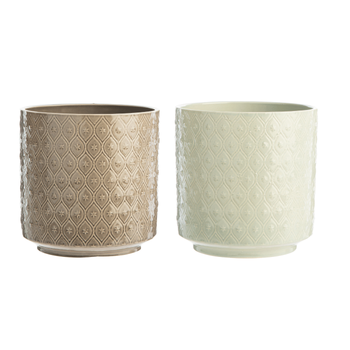 Visuel 1 du produit Cache-pot en céramique Orchid - 13,4 x 12,8 x 9,5 cm