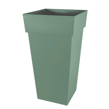 Visuel 1 du produit Pot haut carré en polypropylène vert laurier Eda Toscane 98 L - 43,3 x 43,3 x 80,5 cm