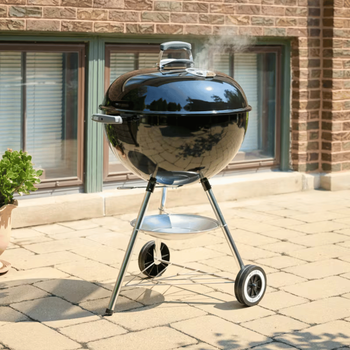 Visuel 2 du produit Barbecue charbon Original Kettle coloris noir en acier émaillé Weber - Ø 57 x 107 x 67 x 65 cm