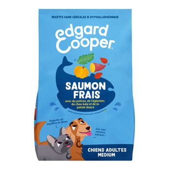 Visuel 1 du produit Croquettes pour chien adulte au saumon sans céréales Edgard & Cooper - 2,5 kg