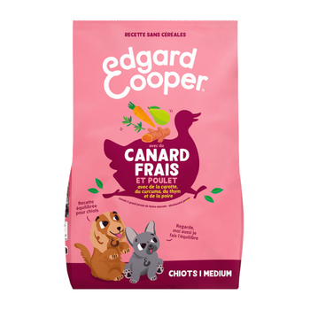 Visuel 1 du produit Croquettes pour chiot au canard et au poulet sans céréales Edgard & Cooper - 2,5 kg