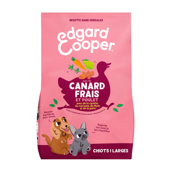 Visuel 1 du produit Croquettes pour chiot au canard et au poulet sans céréales Edgard & Cooper - 7 kg