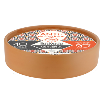 Visuel 1 du produit Bougie en cire blanche dans vasque terracotta avec mèche extérieure - Ø 25 x H 26 cm