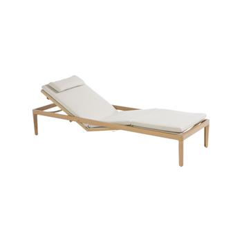 Visuel 1 du produit Bain de soleil coloris beige en aluminium Lotus - 200 x 67,5 x 32 cm