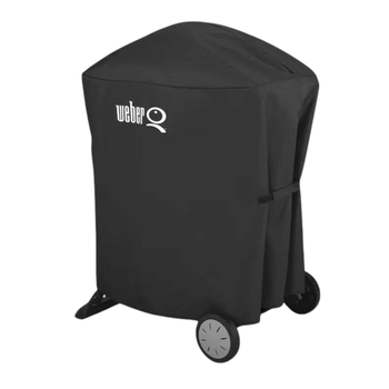 Visuel 1 du produit Housse pour plancha Weber Q1000N et Q2000N avec chariot coloris noir en polyester Weber