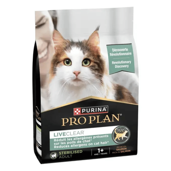 Visuel 1 du produit Croquette pour chat Pro Plan LiveClear stérilisé saumon - 1,4 kg