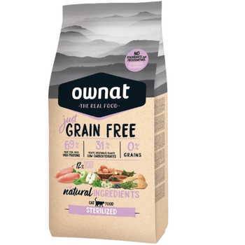 Visuel 1 du produit Croquette pour chat adulte stérilisé Grain Free Just Ownat - 3 kg