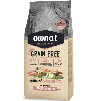 Visuel 1 du produit Croquette pour chat adulte Grain Free Just au poulet Ownat - 3 kg