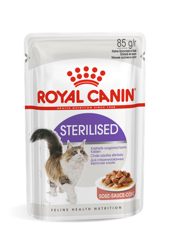 Visuel 1 du produit Pâtées pour chat adulte stérilisé émincés en sauce Royal Canin Sterilised - 12 x 85 g