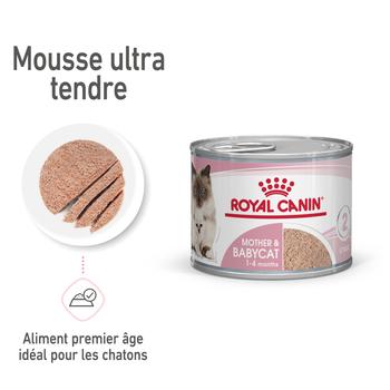 Visuel 1 du produit Pâtée pour chatte en gestation ou allaitante et chaton Mousse Royal Canin Babycat Instinctive - 195 g