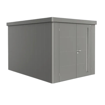 Visuel 1 du produit Abri de jardin double porte Neo 4B Biohort® coloris gris quartz métallique - 236 x 348 x 222 cm