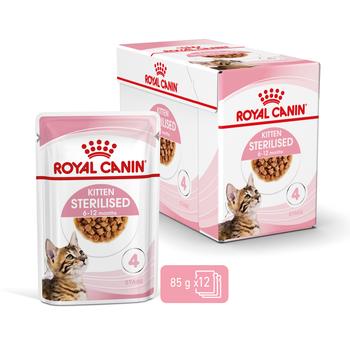 Visuel 1 du produit Pâtées pour chaton émincés en sauce Royal Canin Kitten Sterilised - 12 x 85 g