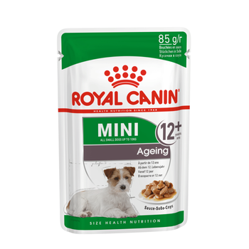 Visuel 1 du produit Pâtées pour chien senior de petite race en sauce Royal Canin Mini Ageing 12+ - 12 x 85 g