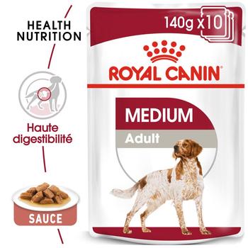 Visuel 1 du produit Pâtées pour chien adulte de taille moyenne Royal Canin Medium Adult - 10 x 140 g
