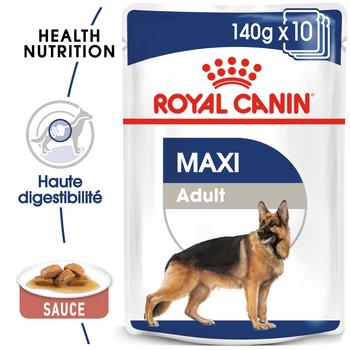 Visuel 1 du produit Pâtées pour chien adulte de grande race Royal Canin Maxi Adult - 10 x 140 g