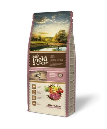 Visuel 1 du produit Croquette pour chien mature light à l'agneau avec du riz Sam's Field - 13 kg