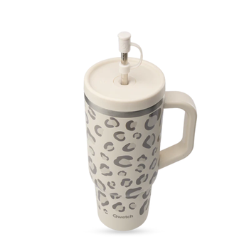 Visuel 1 du produit Cup nomade isotherme Travel Cup Wild en inox coloris beige sable Qwetch - 900 ml