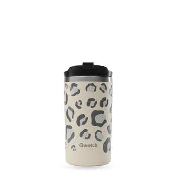 Visuel 1 du produit Mug de voyage isotherme travel mug Wild en inox coloris beige Qwetch - 350 ml